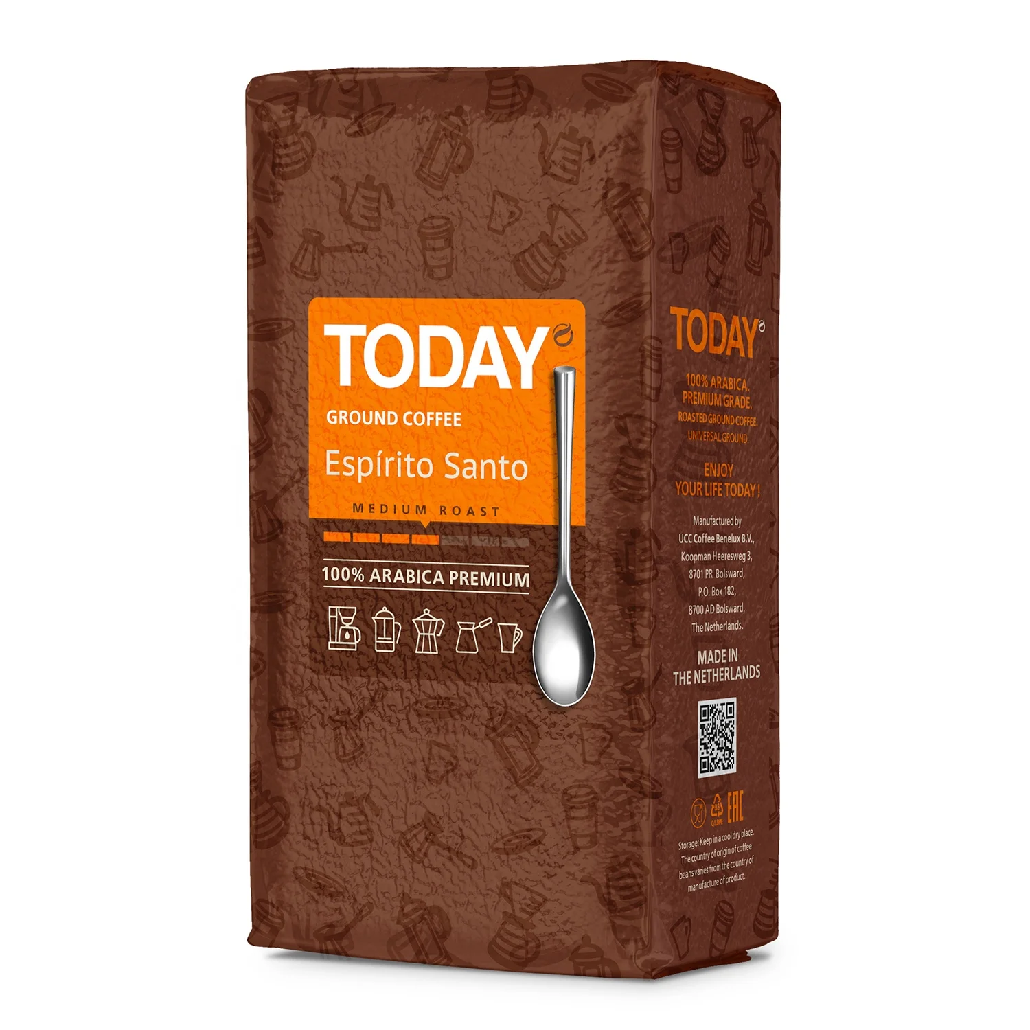 TODAY ESPIRITO SANTO ground coffee in the vacuum pack, 250 g.