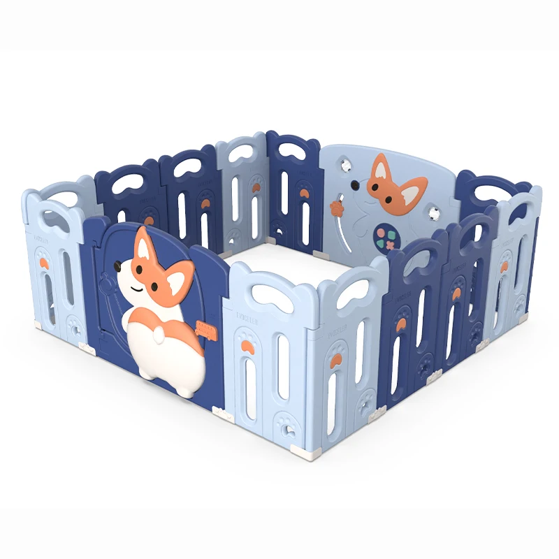 ABST Cartoon corgi design foldable portable playpen for babies