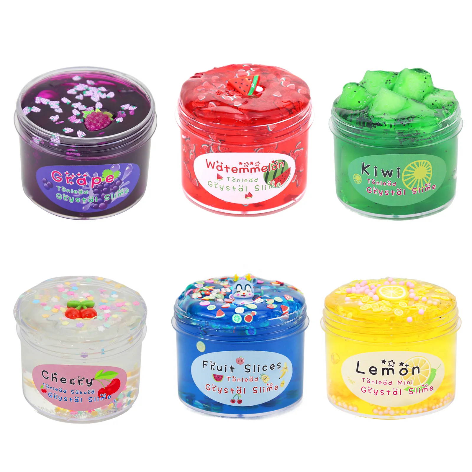 Hot Selling Crystal DIY Slime Kit Butter Fluffy Kids Mud Toys Supplier Non-toxic DIY Making Kit Slime