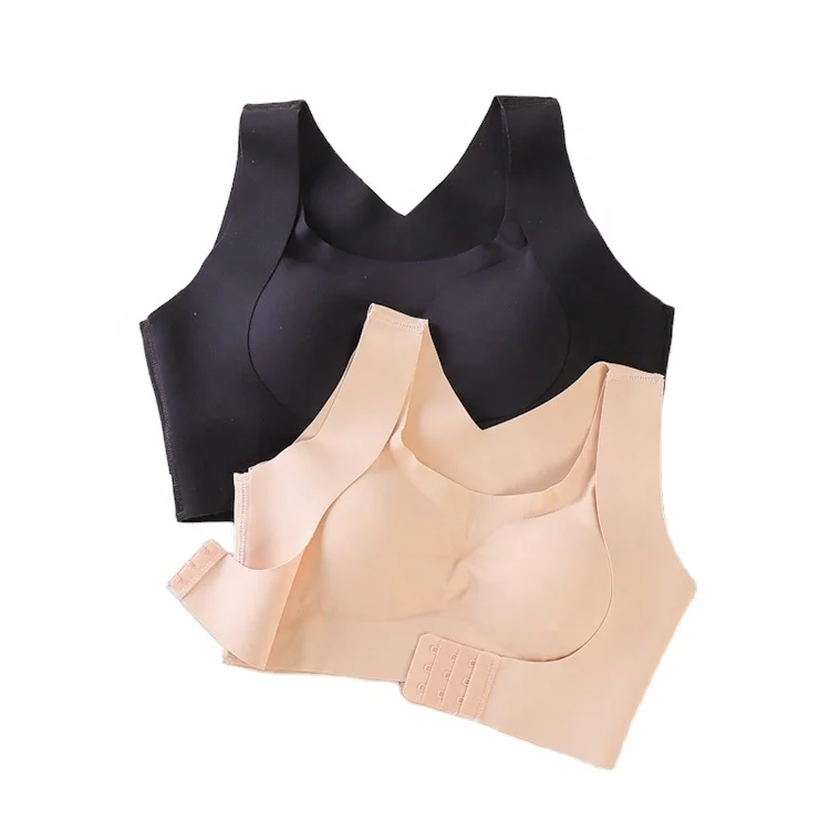 Ladies Latex Beauty Back Sexy Push-up Bra Seamless Adjustable Posture Correction Bra