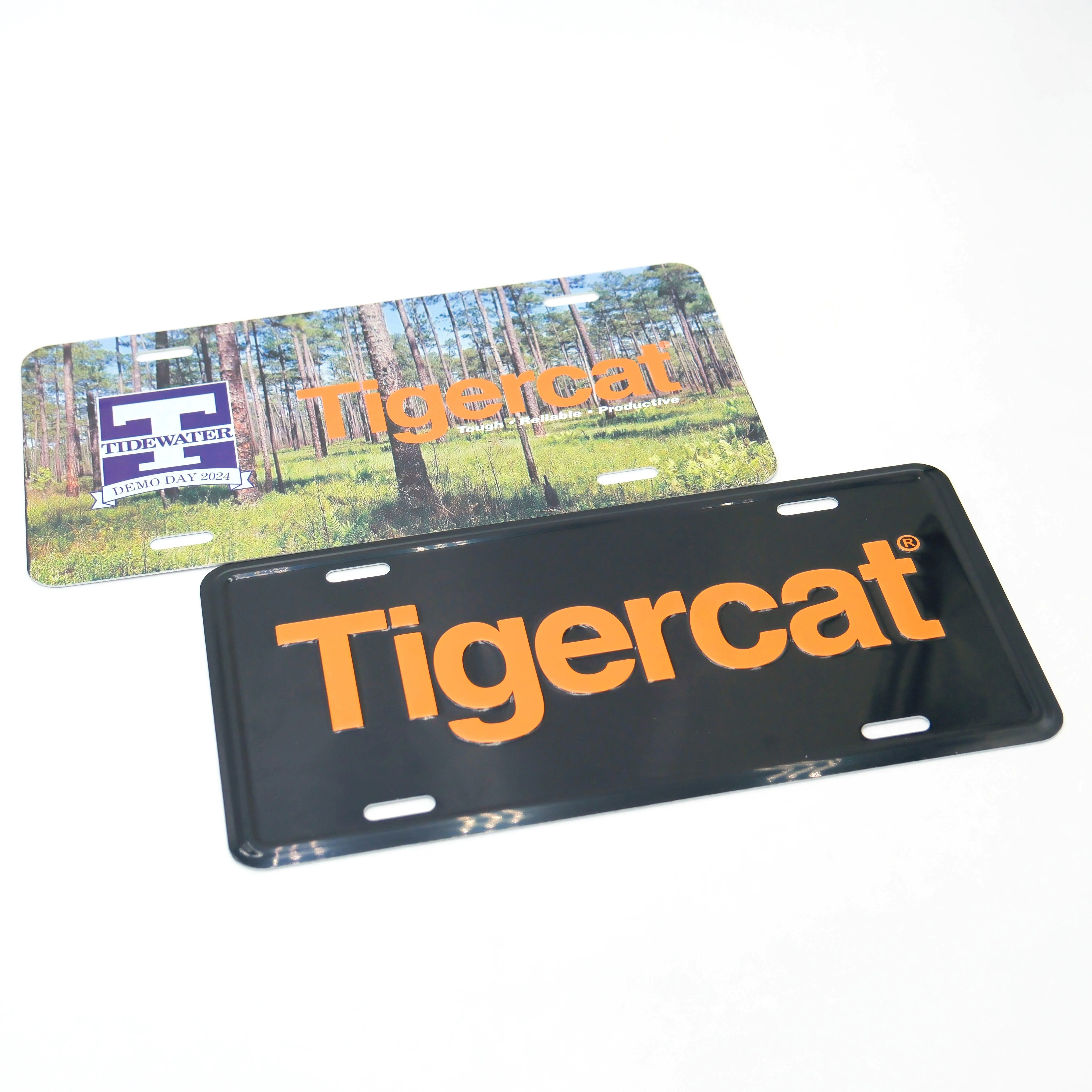 Wholesale Custom Aluminum License Plates with Embossed license plate making machine blackout license plate with remote