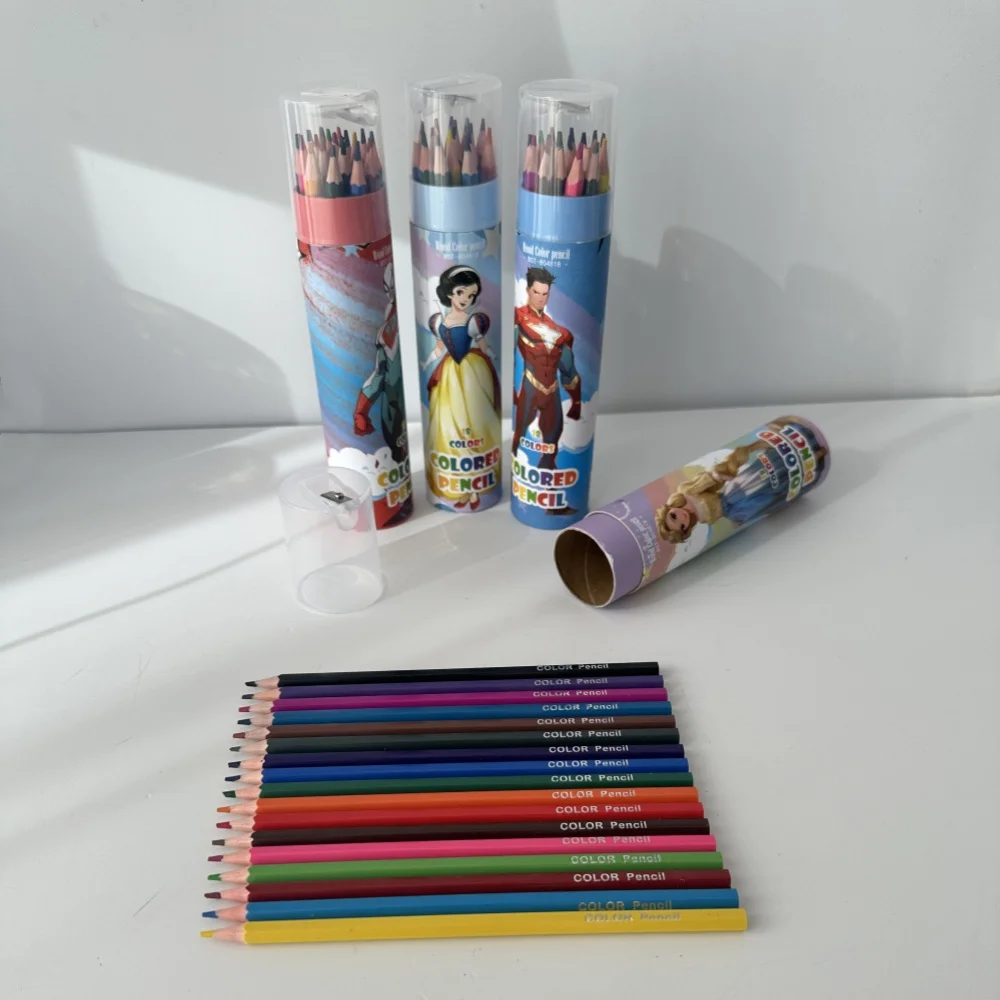 Colored Pencils Environmental Quality Stationery Artistic Drawing Sets No Wood for Students 12/18/24/36 Colors Plastic Hexagon