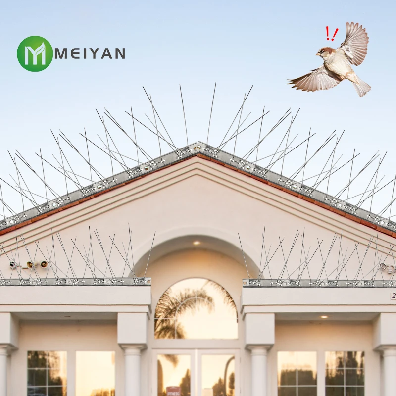 Outdoor 304 stainless steel anti bird thorn fence spike defense against birds