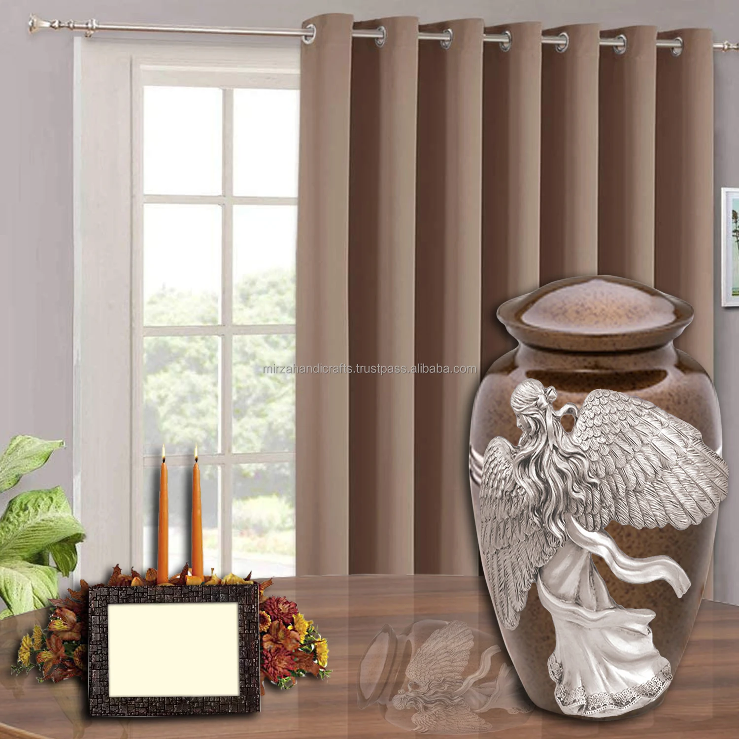 Classic Angel  Cremation Urn Wings of an Angel Cremation Urn stands in a flowing gown for Human Ashes