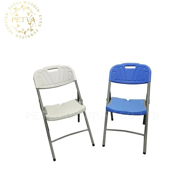 Moden white Pu leather metal leg garden outdoor folding chairs for events used