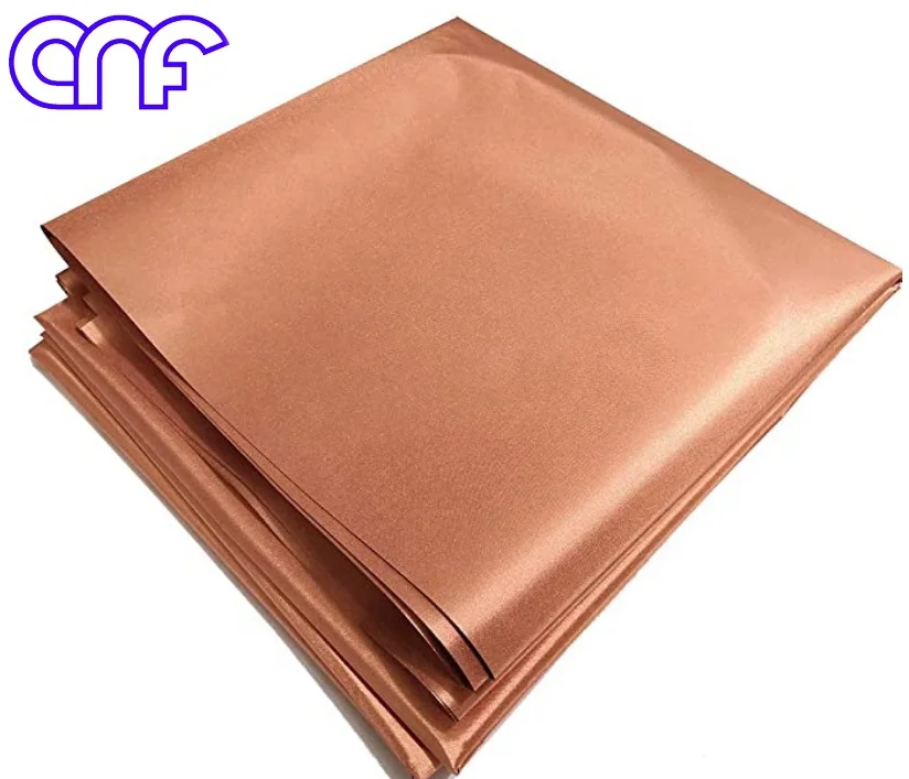 
0.08 thick Canafull Copper Fabric Blocking RFID RF Reduce EMF Protection Conductive Fabric Prevent from Radiation/Singal/WiFi 