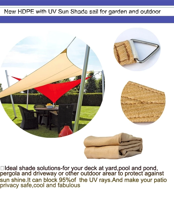 Sun Shade Sail Triangle Awning Fabric Patio Outdoor Canopy Cover/sun sail shade