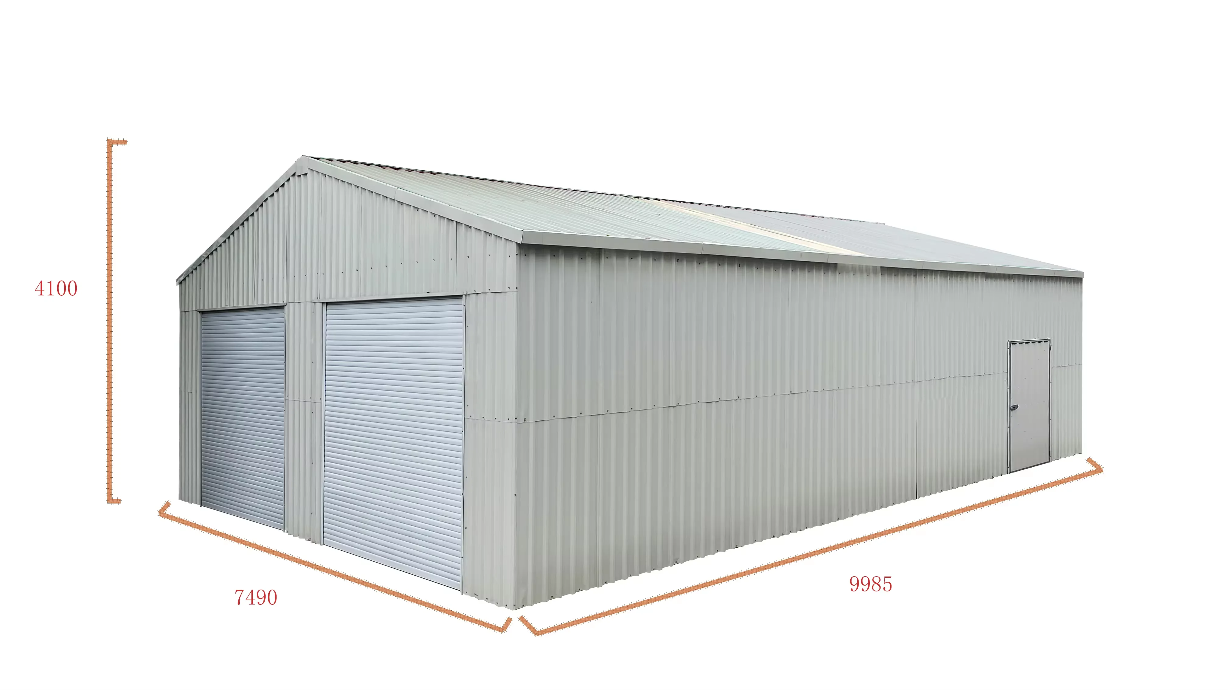 CG2841A-H305 Prefab steel structure warehouse garage outdoor structural steel car garage for storage
