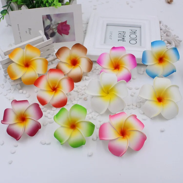 YOPIN-1275 Wholesale EVA Frangipani Flower Artificial Foam Frangipani Flowers