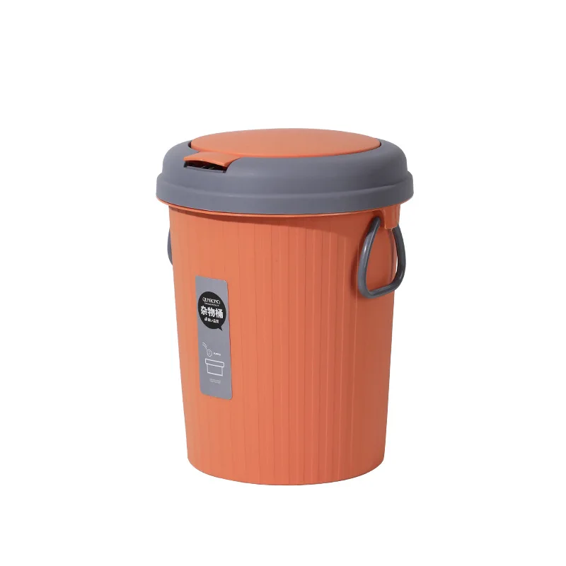 Large Round Trash Bin With Lid Home Office Accessories Trash Bin Toilet Kitchen Basurero Cocina Household Cleaning Tools