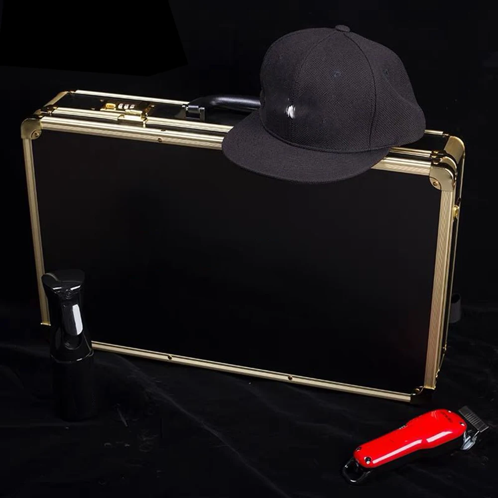 barber kit with beautiful aluminum briefcase hair clipper blade case barber scissors machine box barber case combination lock