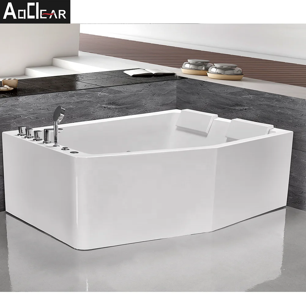 Indoor double bathroom hotel whirlpool jetted hydro bath tubs
