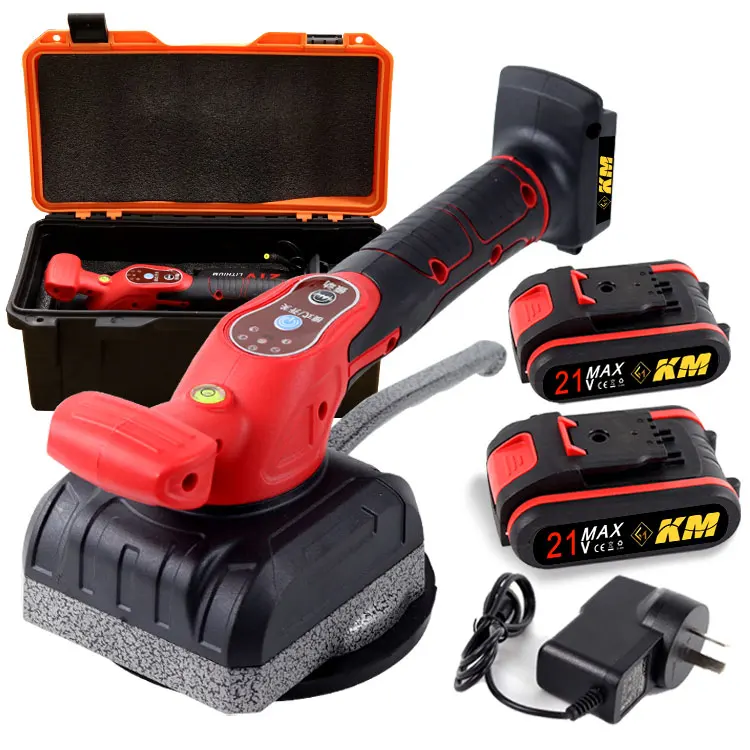 KM Professional Hand-held Tiling Tool Machine 21V Rechargeable Cordless Vibrator Tile Vibrator Floor Laying Machine