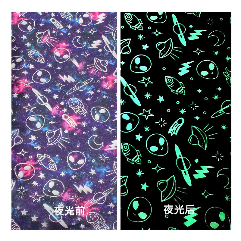 Glow In The Dark Headliner Fabric For Car Fashion Jacket 100% Polyester Night Luminous Customized Glow In The Dark Headliner