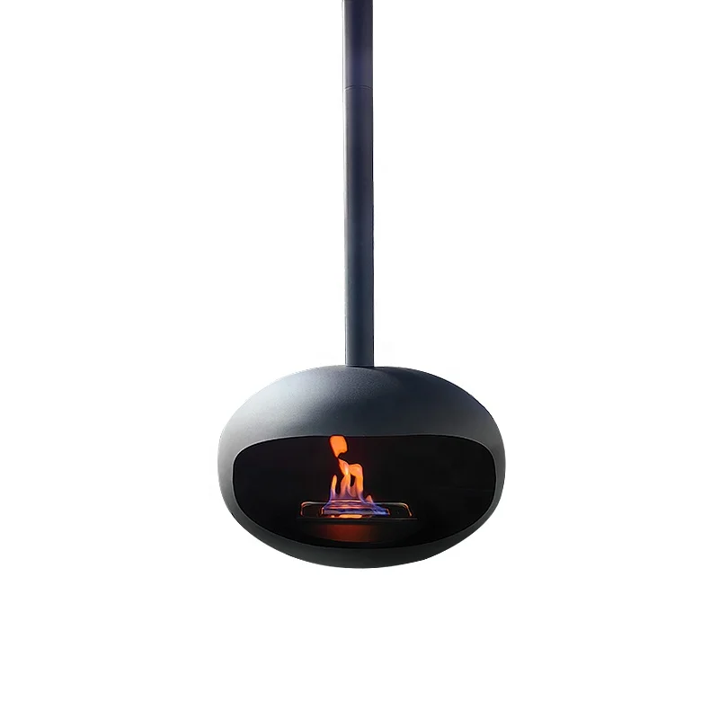 Indoor suspended hanging  fireplace and bio ethanol ceiling fireplace