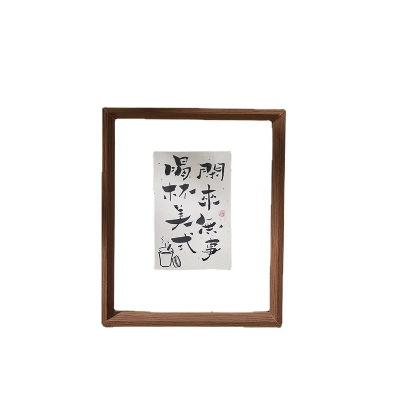 Wooden DIY Handmade Double-sided Transparent Glass Square Display Frame Specimen Frame Pull-out Photo Frame