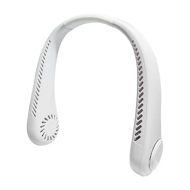 Перезаряжаемый беслистовой вентилятор USB-охладителя портативный мини-вентилятор на шею