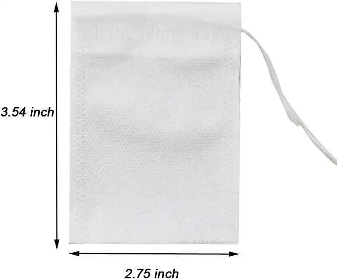 Пользовательский нетканый тканевый одноразовый термоизолирующий чайный пакетик с ниткой запаянный фильтр для цветочного зеленого чая