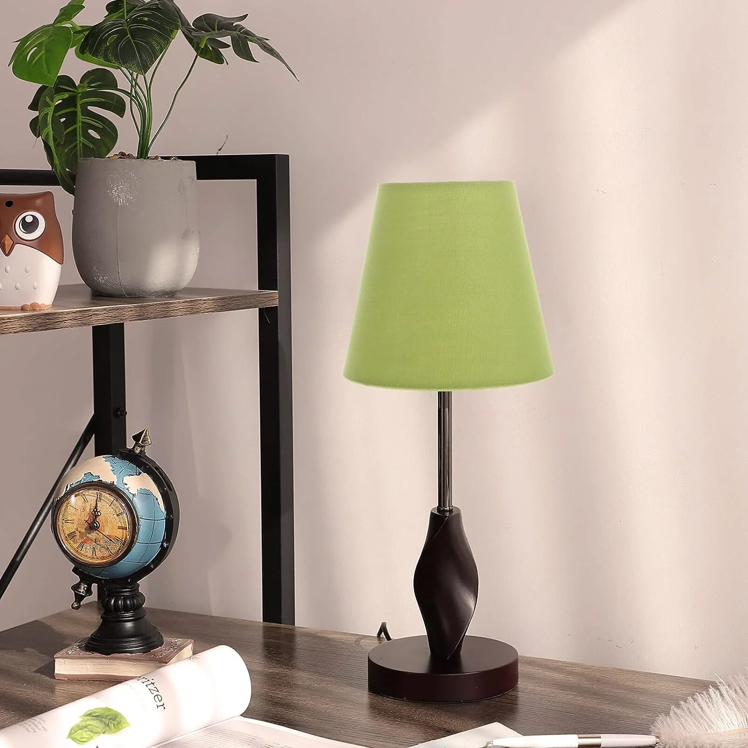 Retro Style Home Decoration Living Room Bedroom Table Grass Green Lamp Shade