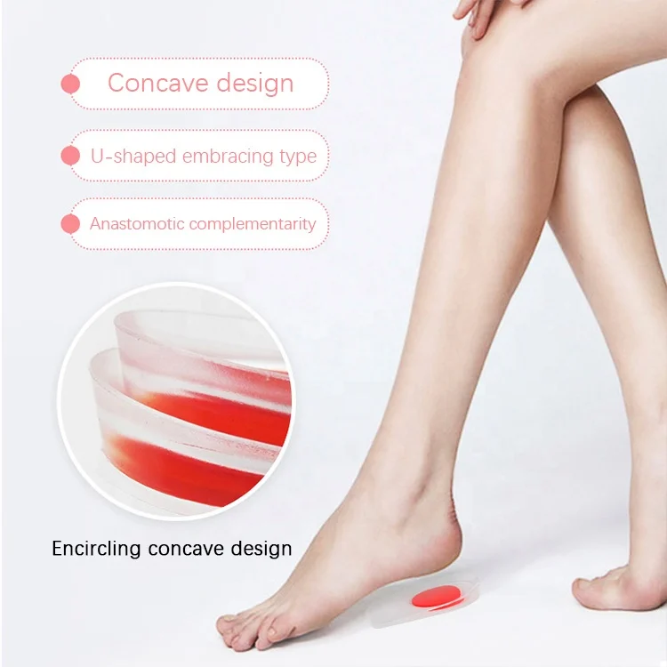 Gel Heel Lifts Height Increase Insoles Shoe Inserts Pads Raise Silicone Heel Cups