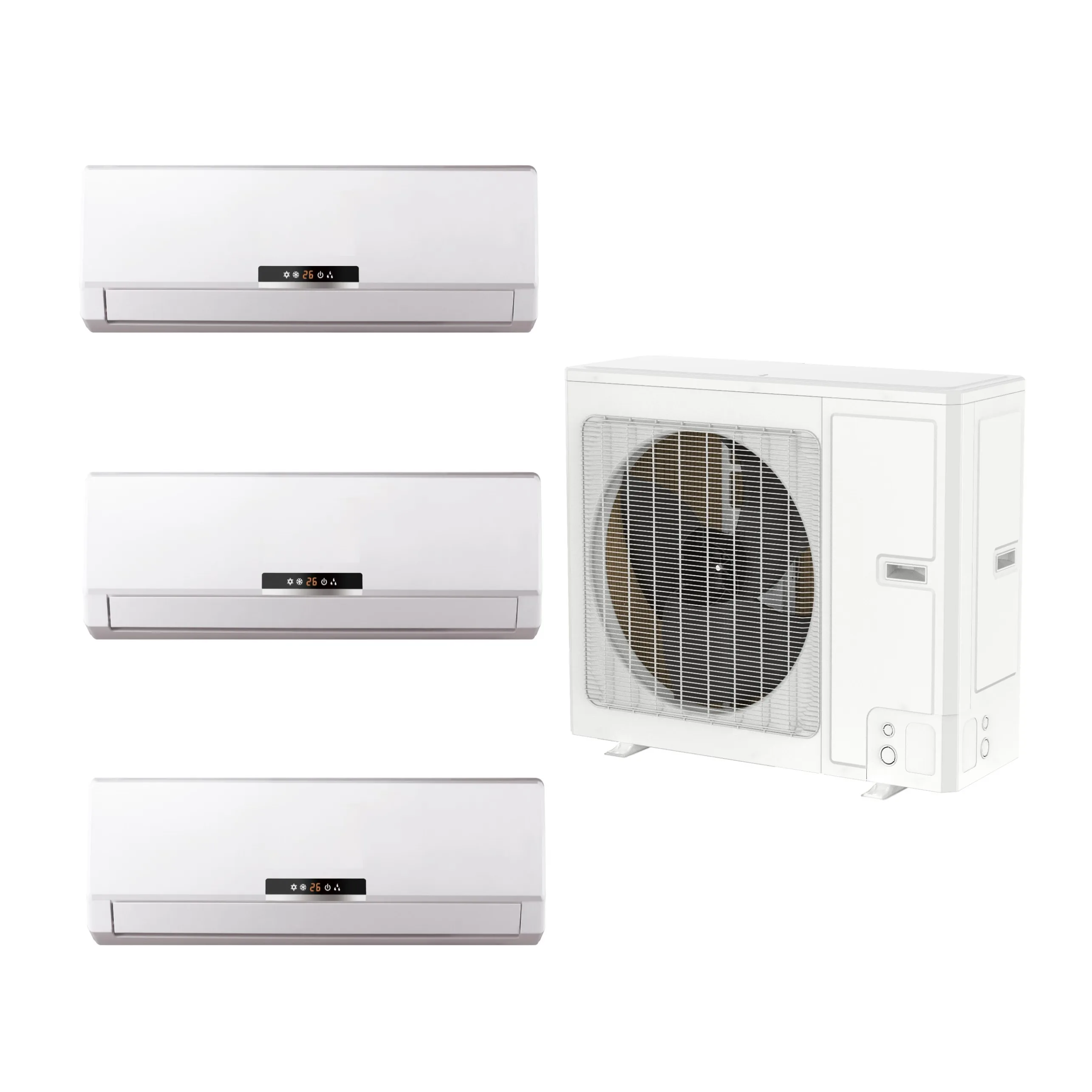 3-зонный настенный насос Acondicionado VRF VRV Система Теплового Насоса A/C Multi Split для бытового коммерческого Zone