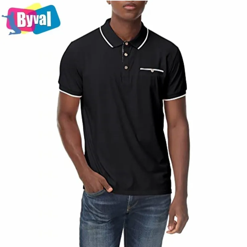 
Custom Embroided Logo T Shirt Men Polo Shirt Plain Golf Polo Blank T Shirt Regular-fit Golf Polo 