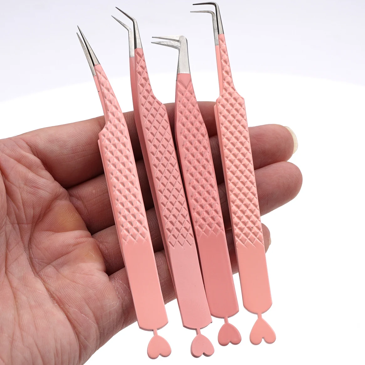 Tweezers Lash Fiber Tip 15 That Eyelash Tweezers Box Packaging for Eyelash Extension Rounded Tip with Case