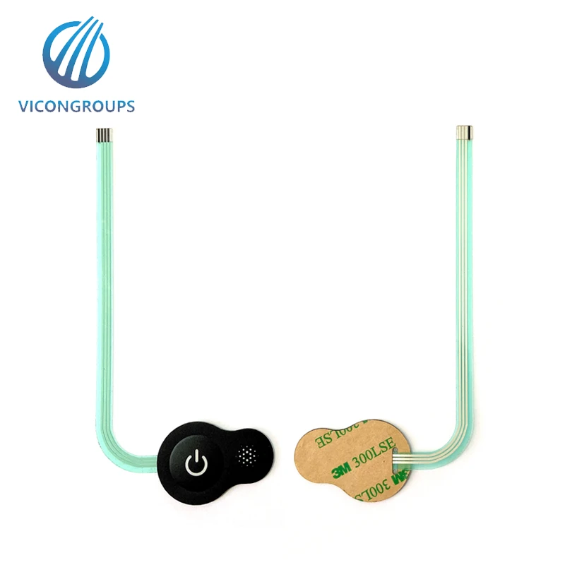 Custom Embossed Tactile One Key Membrane Switch/Keypad/Keyboard With Backlight LED