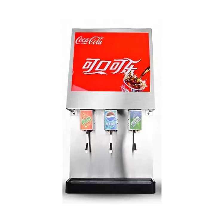 Soda soda machine Cola machine three kinds of beverage large capacity best price Black baking paint
