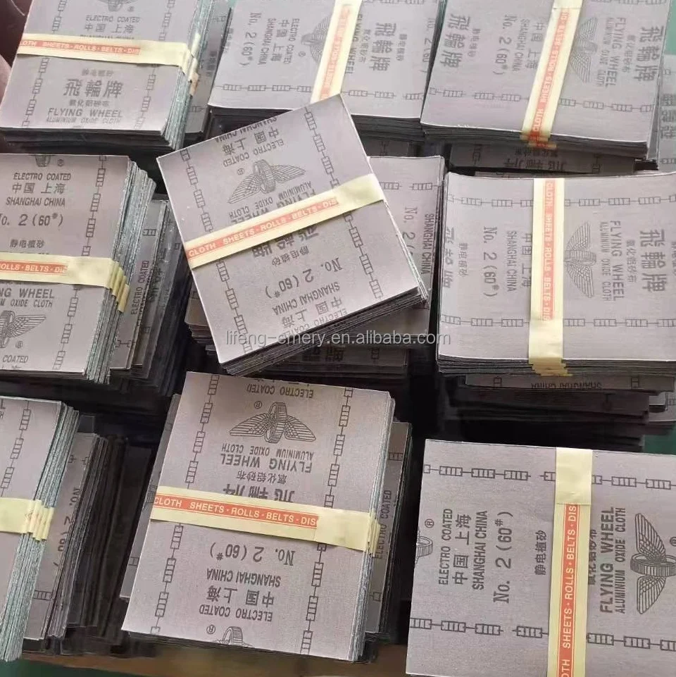 the original quality  Flying wheel brand aluminum oxide abrasive emery cloth sheet