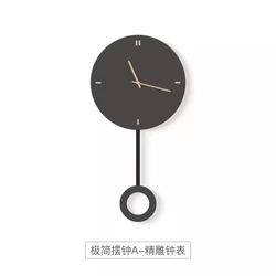 Nordic Creative Wall Clock Modern Minimalist Wall Art Solid Color Home Decoration Living Room Bedroom Studio Dinning Hall Aisle