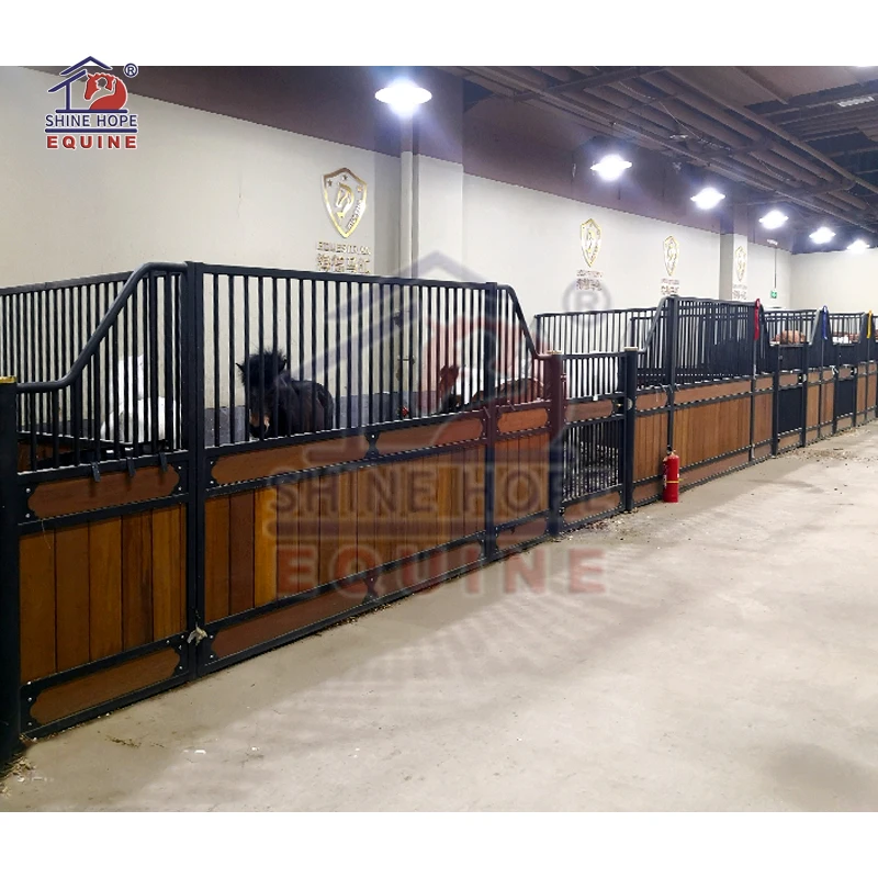HDG Anti Cribbing Design Horse Front panel horse stable equipment with strong barn door grills