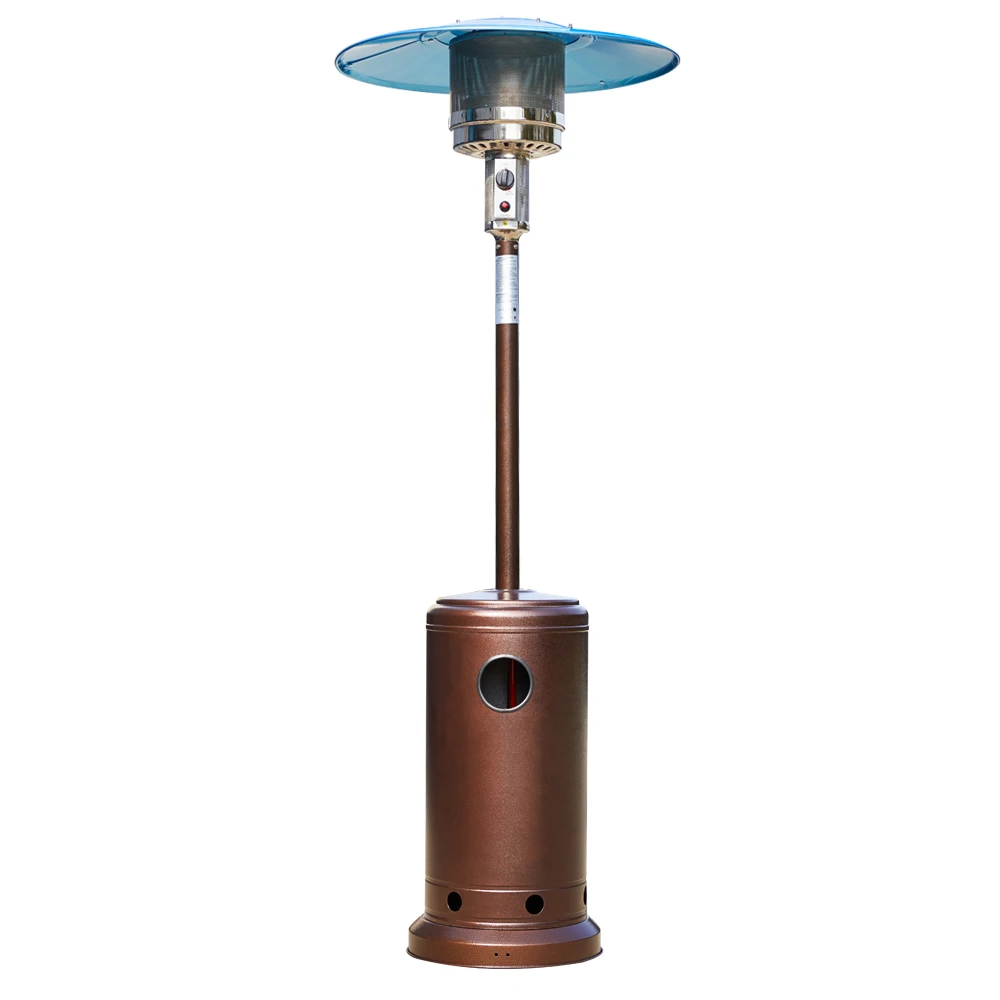 
stainless steel Outdoor gas Patio Heater 41000 BTU with Wheels Heater Umbrella Patio Heater 