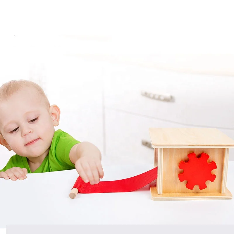 Montessori Teaching Aids Winder Pulling Game Wooden Childcare Teaching Resources Montessori Materials Other Education Toys