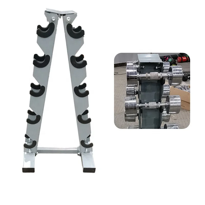 5 pairs 6 pairs 10 pairs A frame strength training dumbbell rack stand for home gym