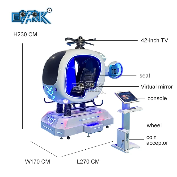 Vr Flight Helicopter Simulator 9d Vr Plane With 360 Degree Free Vision For Children/Kids Play Game