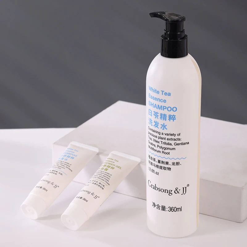 Crabsong&JJ 5 Star Customized Size Bottles Tube Soap Hair Shampoo And Conditioner Hotel Amenities