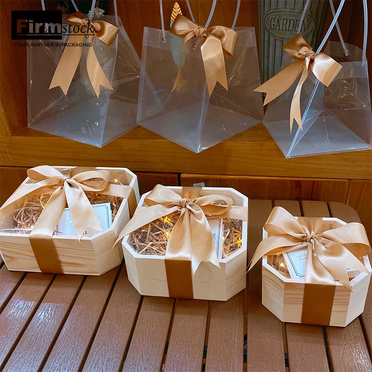 Newborn Gift Box Wedding Invitation Packaging Candy Wooden Large Flower Luxury Custom Mom Ribbon Gifts Candle makeup Boxes