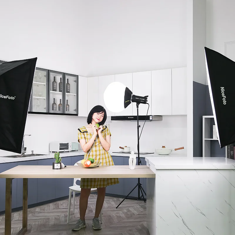 KT-HC404(HC-1000SB III ) NiceFoto 100W 5600K daylite CRI 95+  COB LED Video Light Kit