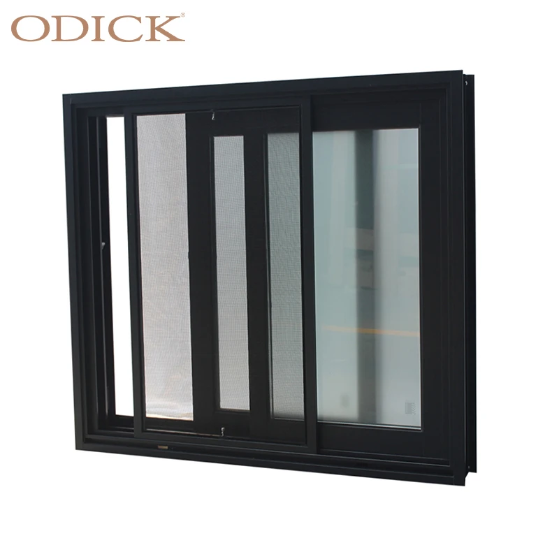 Modern design customized Soundproof Double Glazed Aluminum Alloy Windows Horizontal Sliding Window