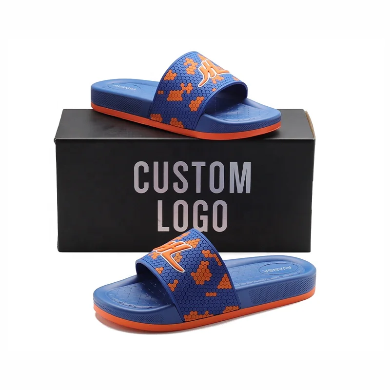 Henghao New Design Quick-Dry Summer Slippers Men Fashion Outdoor Beach Bulk Order Slides Wholesale Custom Slides Slippers