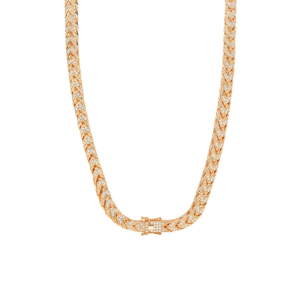 Popular 16 Inches Hip Hop Iced out Micro Pave CZ Franco Necklace