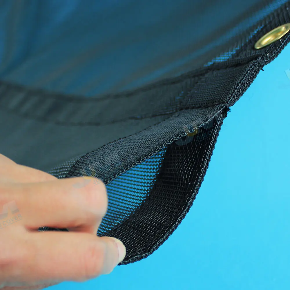 10oz Black Dump Truck Cover System Mesh Tarp Canvas Tarpaulin for Dump Trucks