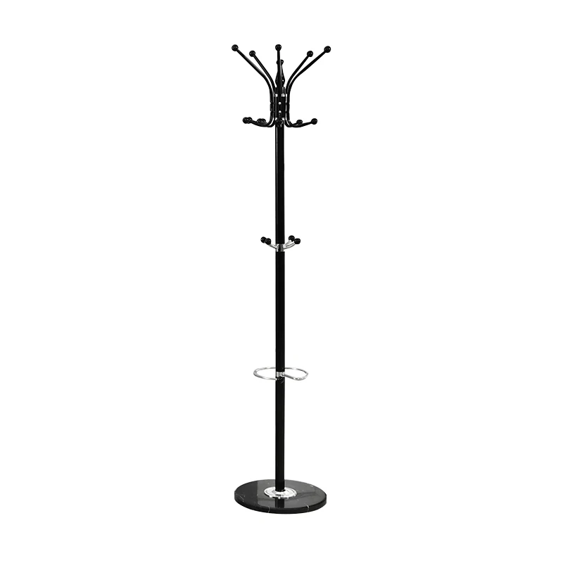 Cheap Bedroom furniture metal hat cloth stand holder hanger marble base standing coat rack