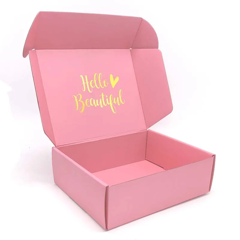 Mailer Corrugated Cardboard Mailing Packaging Flat pack Black Shipping Box with flat pack for electronic product