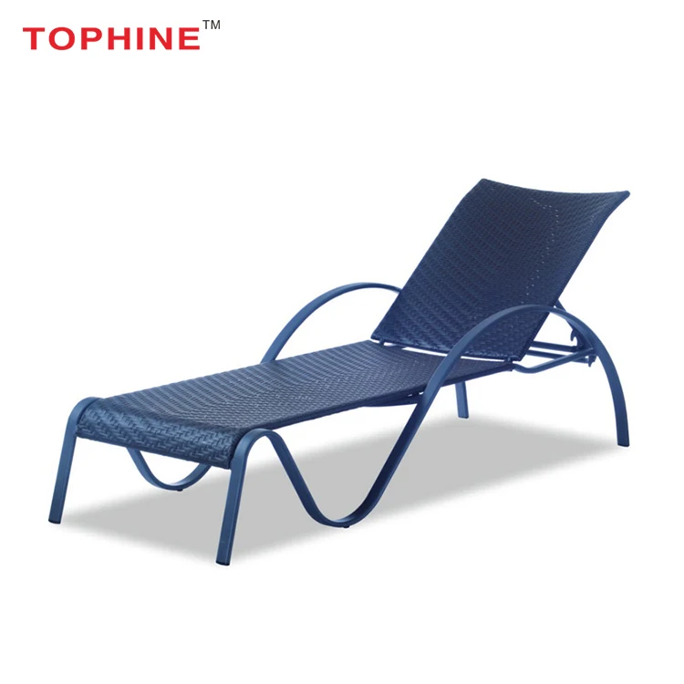 Commercial Contract TOPHINE Outdoor Furniture Single /Double Wicker Patio Lounge Chaise