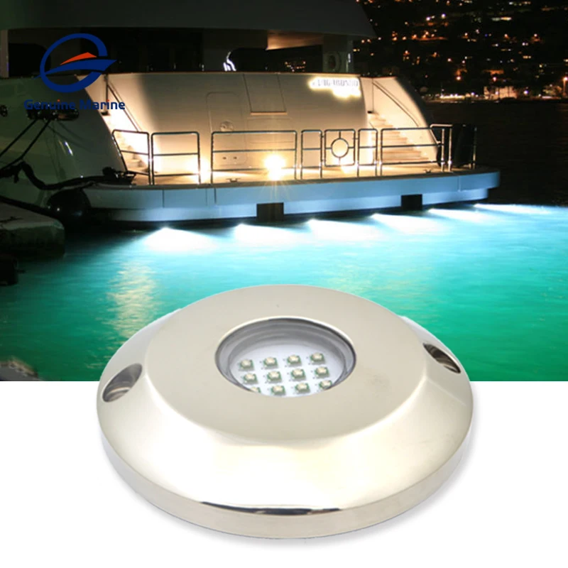 Ip68 Rgb Flat Under Water Dmx Mairne Light Color Change Marine Yacht Boat Underwater Led Light For Boat