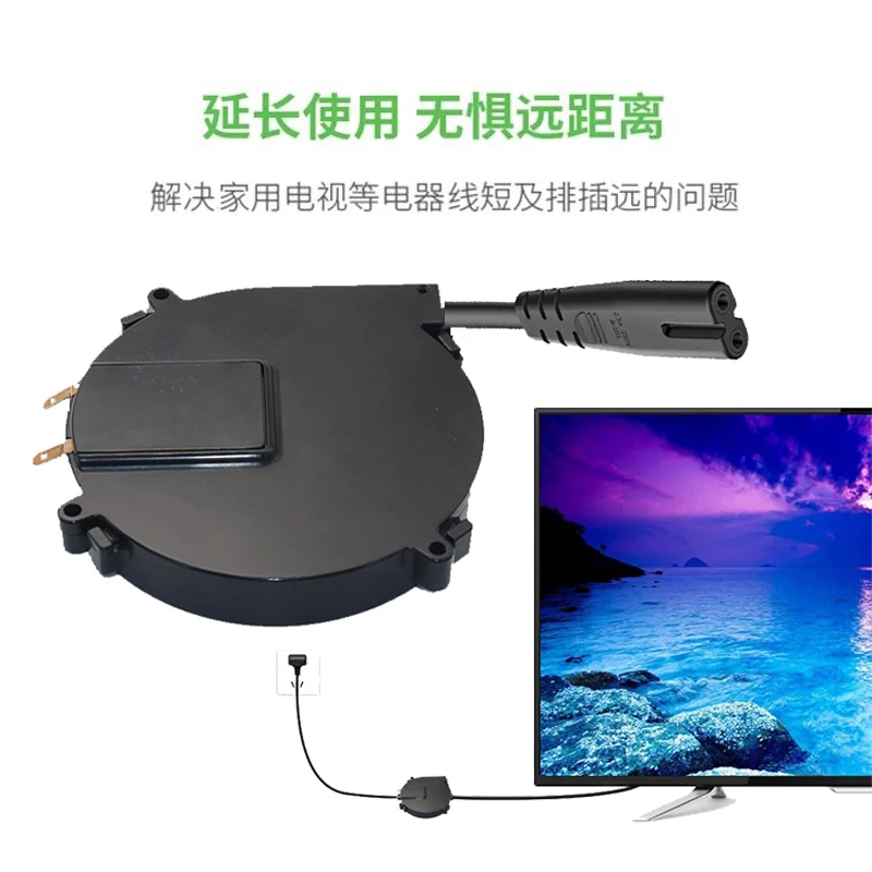 mini retractable cable reel mechanism for small appliance