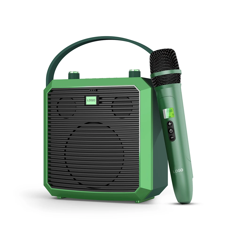 Upgraded 2023 M5 UHF Wireless Microphone Portable Speaker with High Magnetic 4 Inches woofer DSP Sound Effect Speaker for Party