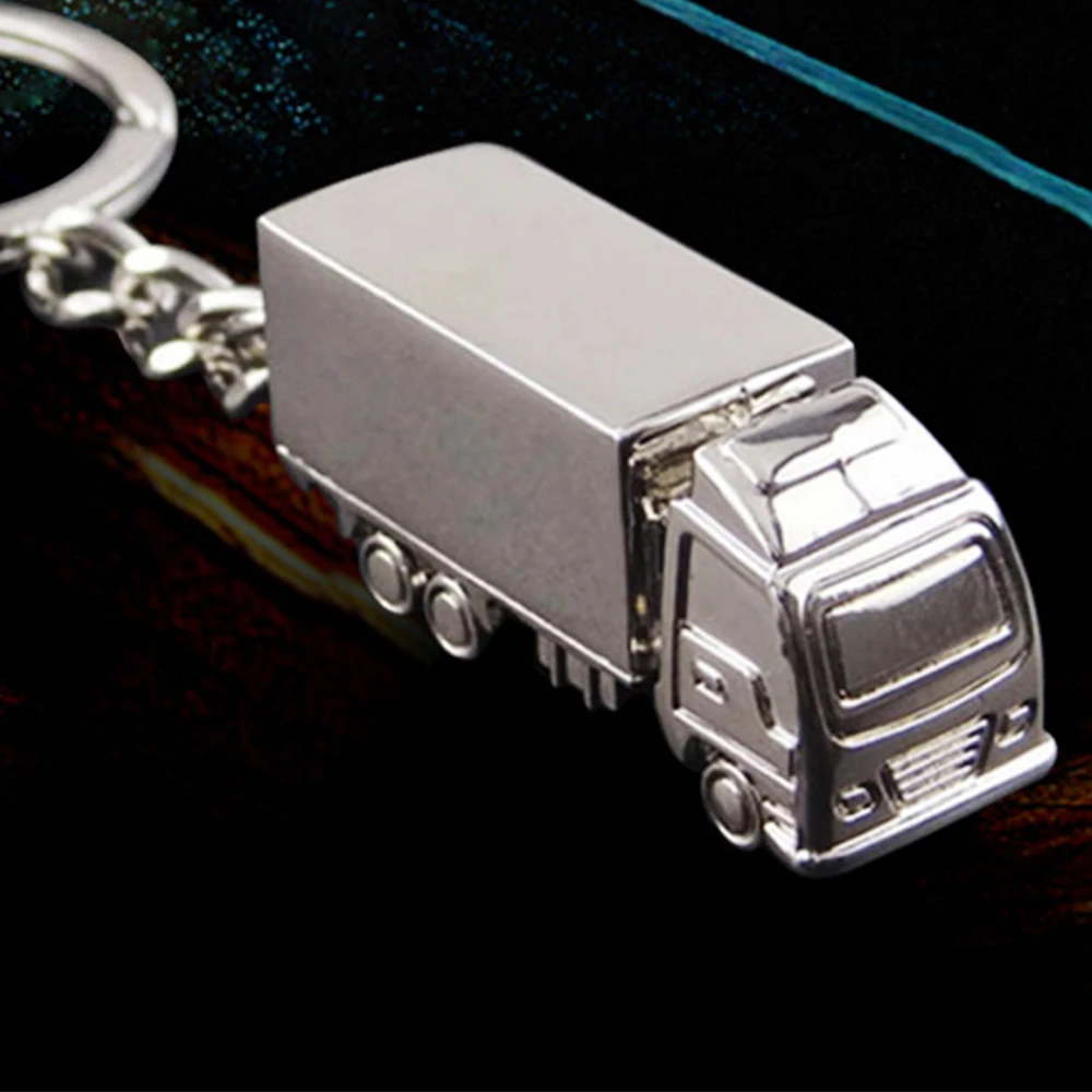 Metal Gear Head Key Ring Keychain 3d Mini Large Truck Model Metal Keychain Truck Driver Gift Keychain